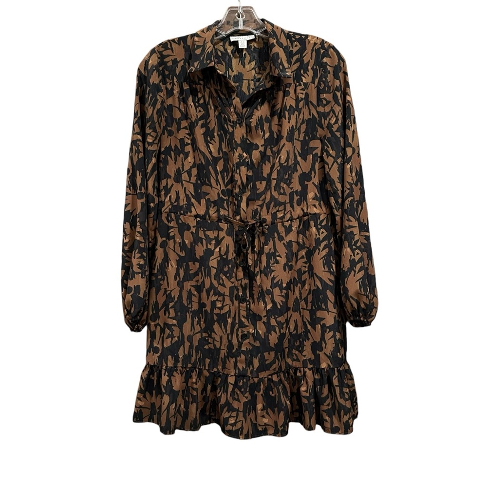 Topshop Black and Brown Mini Dress